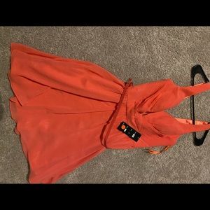 Coral cocktail dress size small